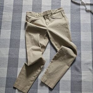 Gap Stretch Tan Casual Crop Moto Pant Sz 6